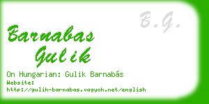 barnabas gulik business card