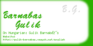 barnabas gulik business card